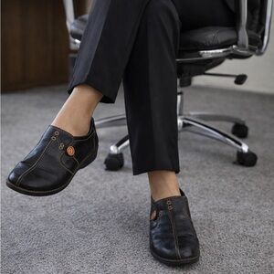 Womens Clarks dark brown Leather Shoes